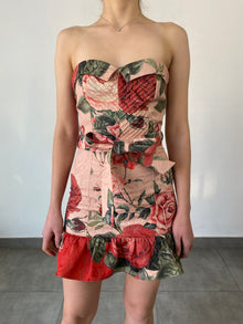 Hemant & Nandita | Naaz Sleeveless Short Dress | Peach