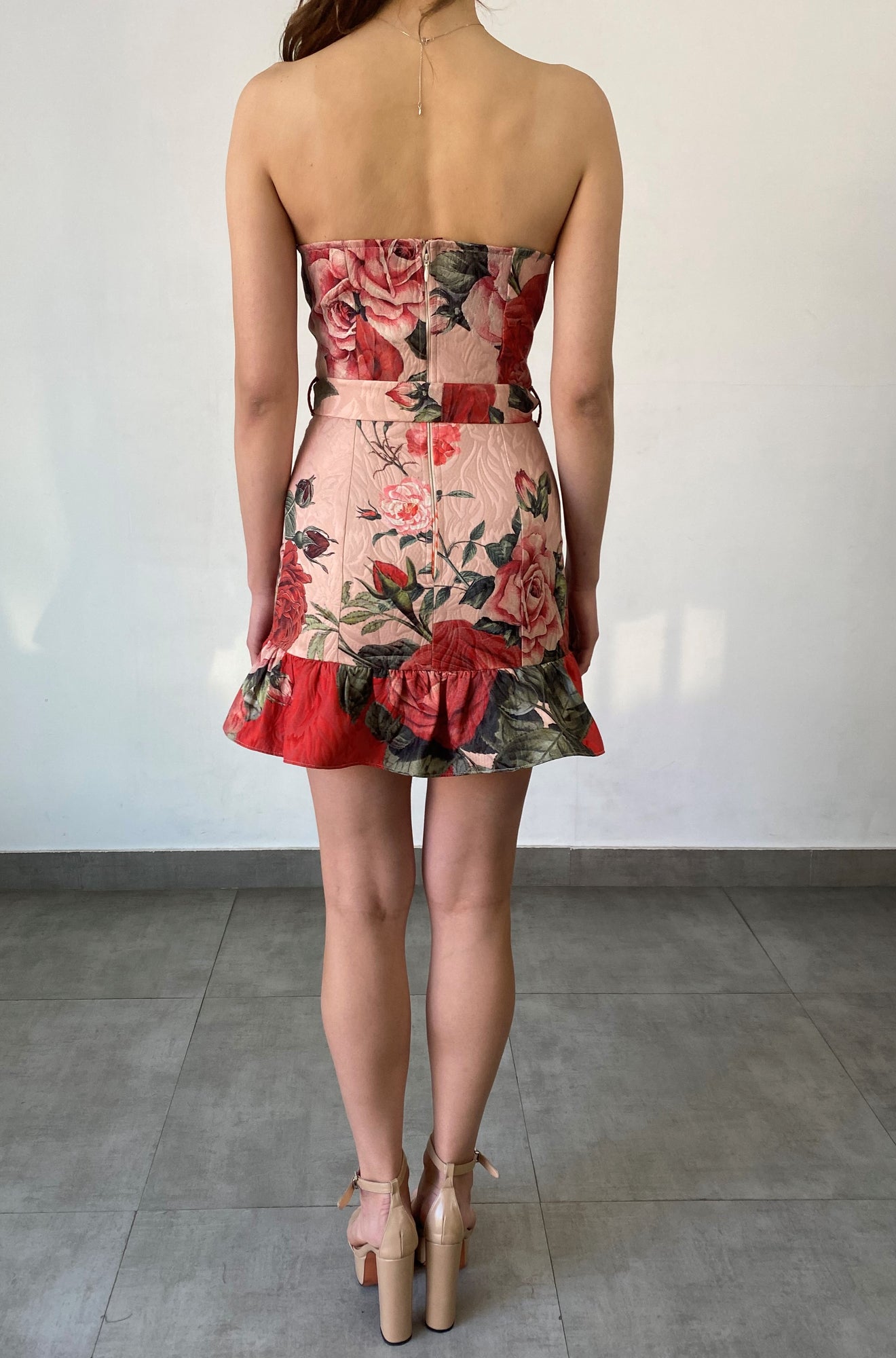 Hemant & Nandita | Naaz Sleeveless Short Dress | Peach