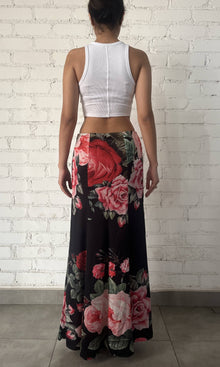 Womens | Maaz Viscose Satin Lycra Long Skirt | Black