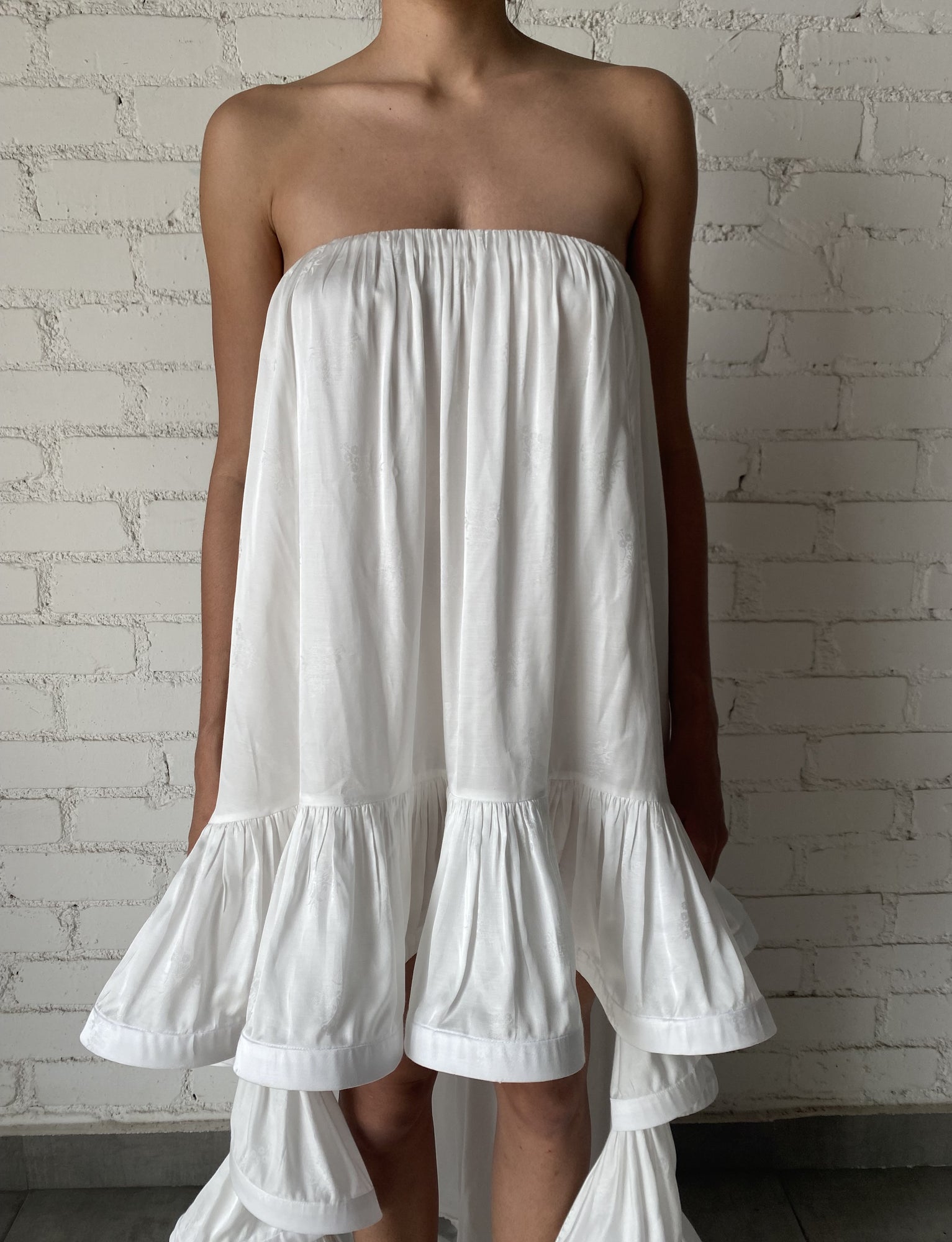 Hemant & Nandita | Nera High Low Dress | White