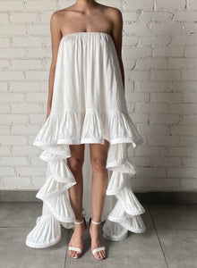 Hemant & Nandita | Nera High Low Dress | White