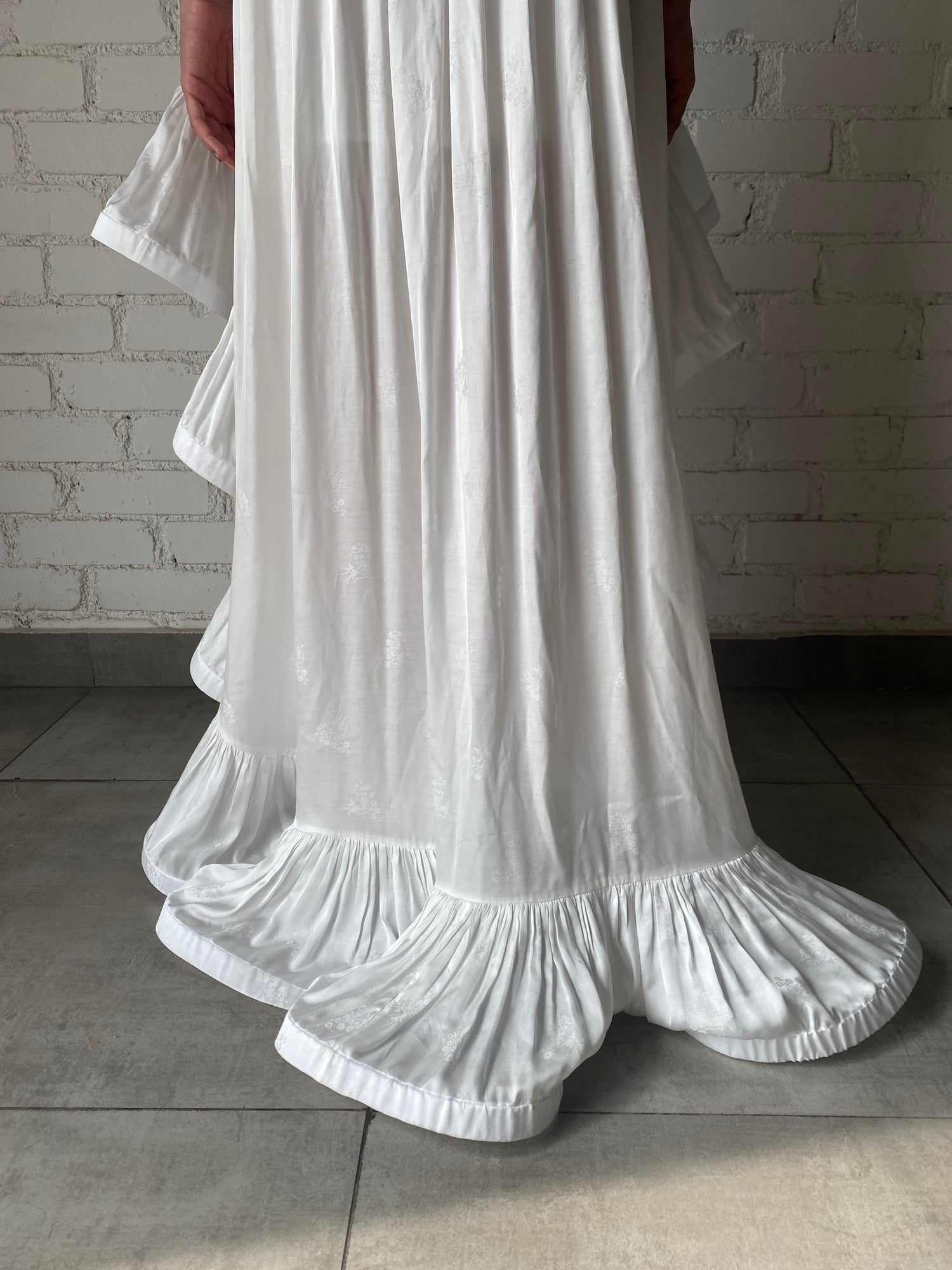 Hemant & Nandita | Nera High Low Dress | White