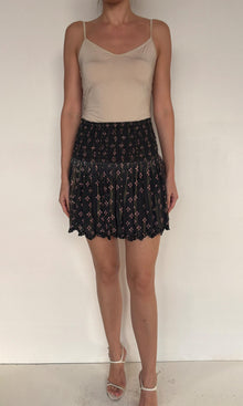 Womens | Noor Viscose Moss Crepe Short Skirt | Black