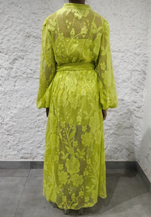 Hemant & Nandita | Nysa Long Dress | Lime