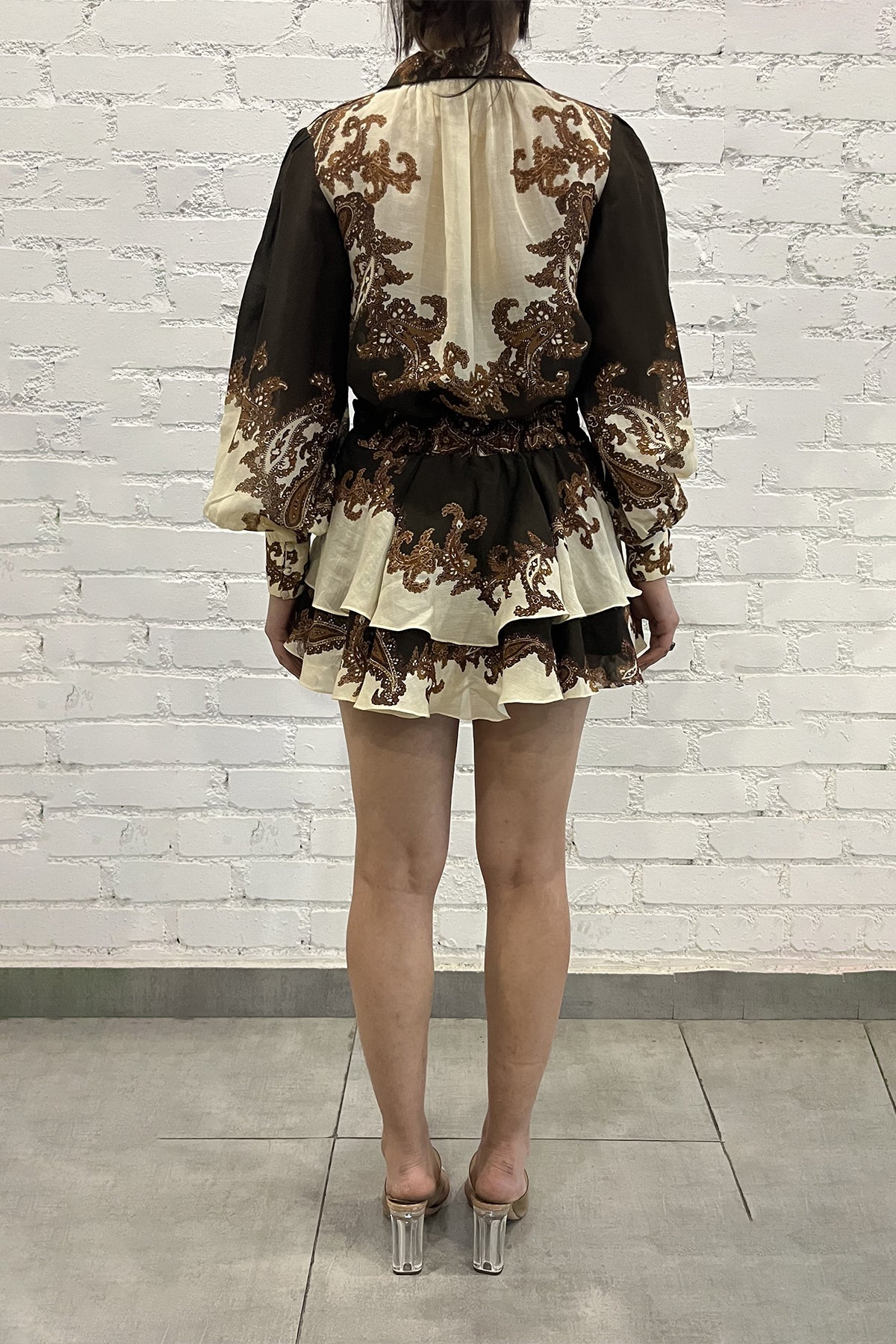 Short Skirt | Brown/Paisley