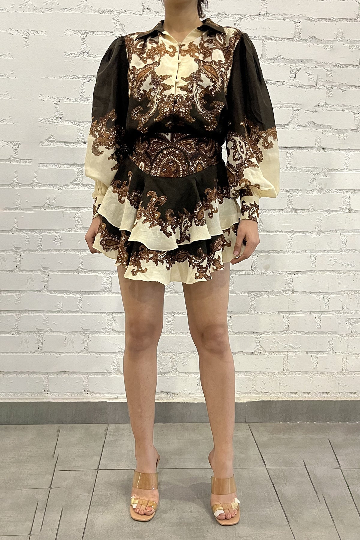 Short Skirt | Brown/Paisley