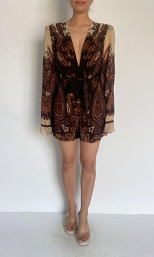 Womens | Omya Viscose Crinkle Chiffon Romper | Multicolor