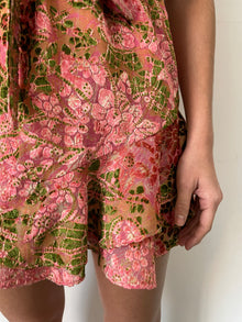 Hemant & Nandita | Pakhi One-Shoulder Midi Dress | Peachy Pink