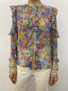 Hemant & Nandita | Preet Printed Shirt | Blue