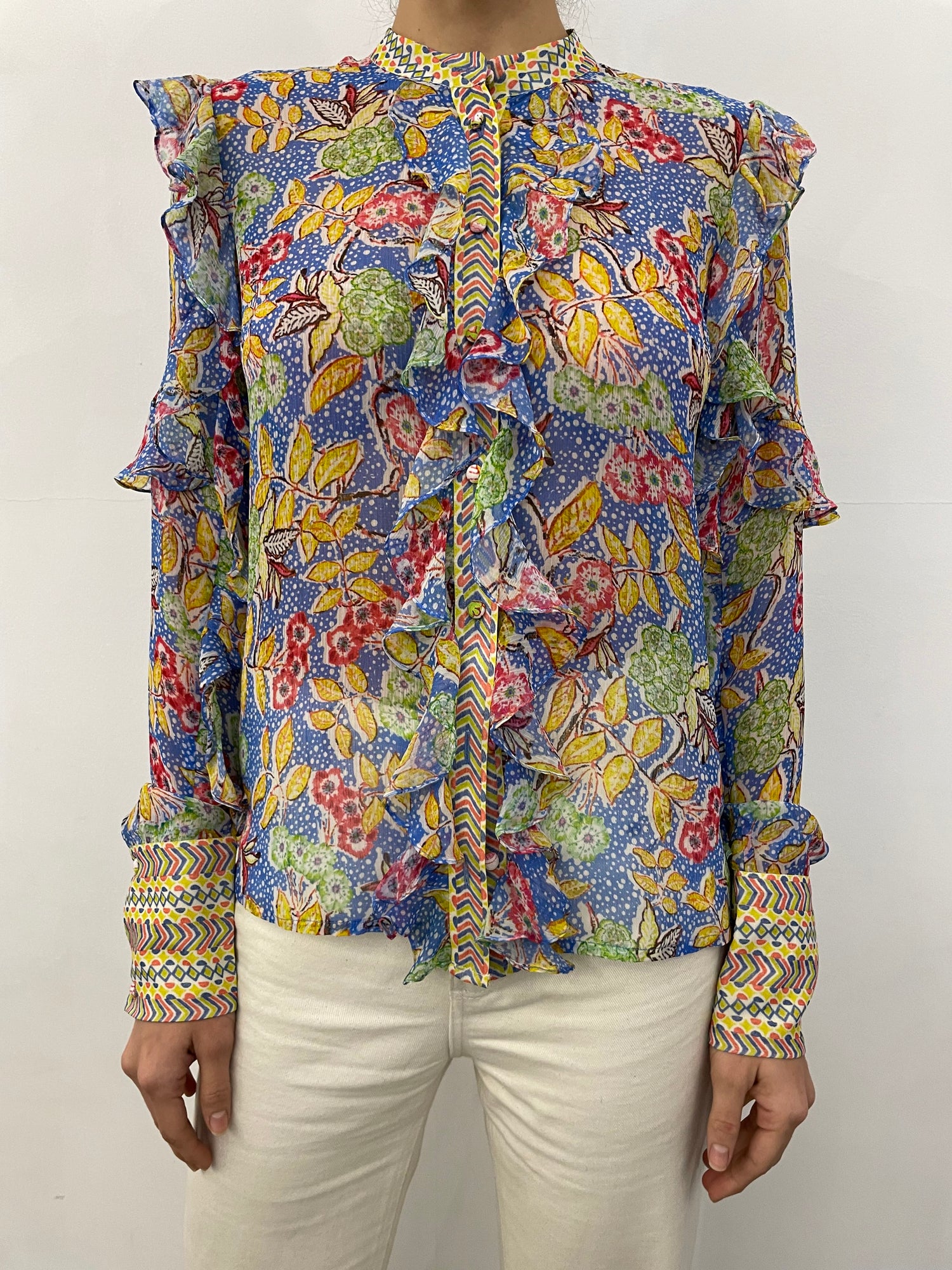 Hemant & Nandita | Preet Printed Shirt | Blue
