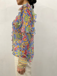 Hemant & Nandita | Preet Printed Shirt | Blue