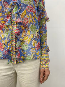 Hemant & Nandita | Preet Printed Shirt | Blue