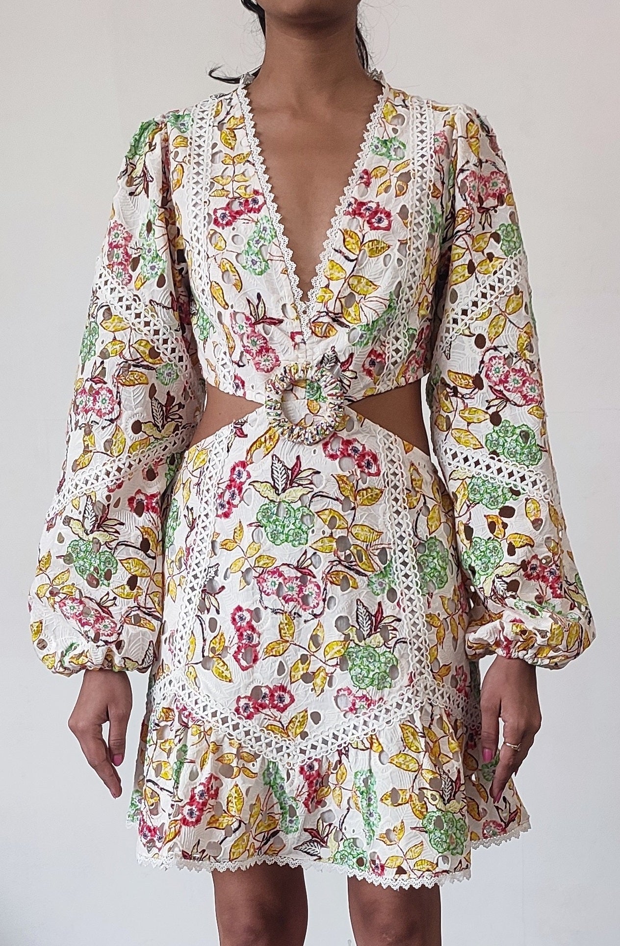 Hemant & Nandita | Preet Short Dress | Off-White