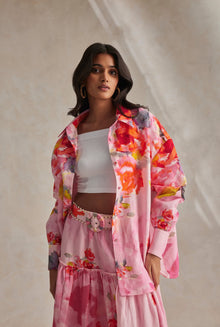 Hemant & Nandita | Rosa Floral Shirt | Pink