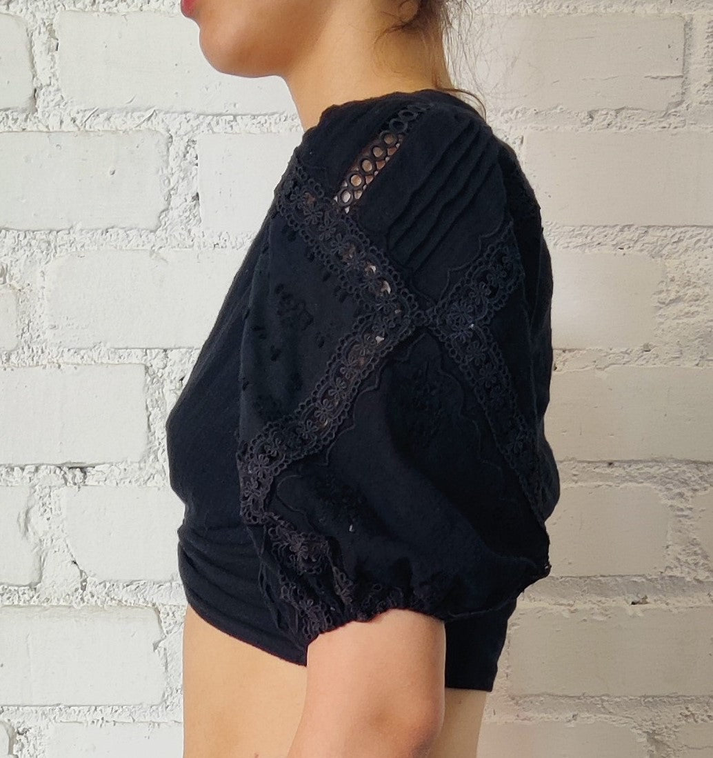 Hemant & Nandita | Ruby Crop Top | Black