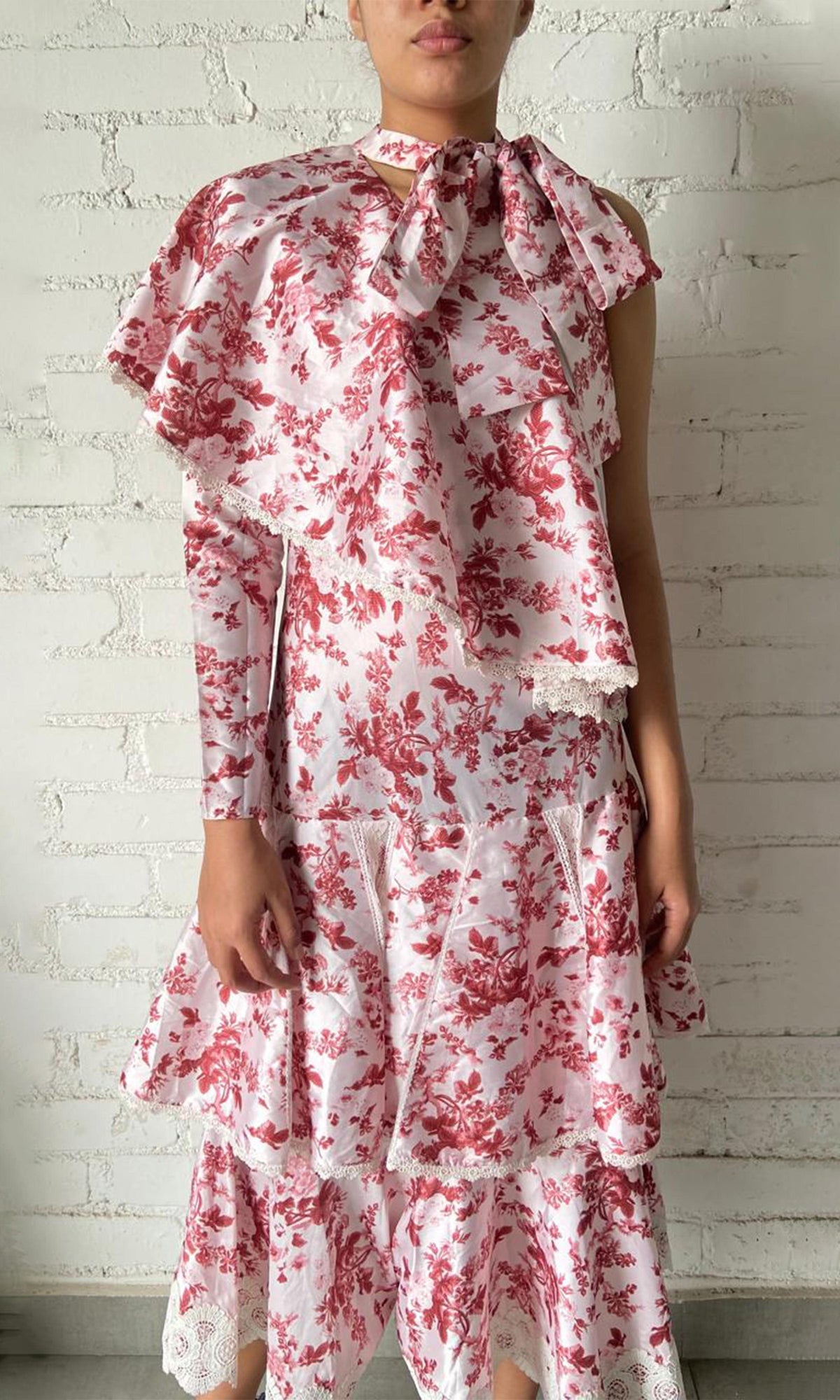 Womens | Runss Taffeta Midi Dress | Peach
