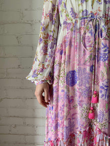Hemant & Nandita | Taya V-Neck Maxi Dress | Pink