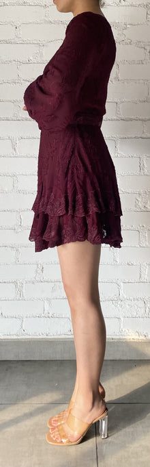 Hemant & Nandita | Tiya Short Dress | Burgundy