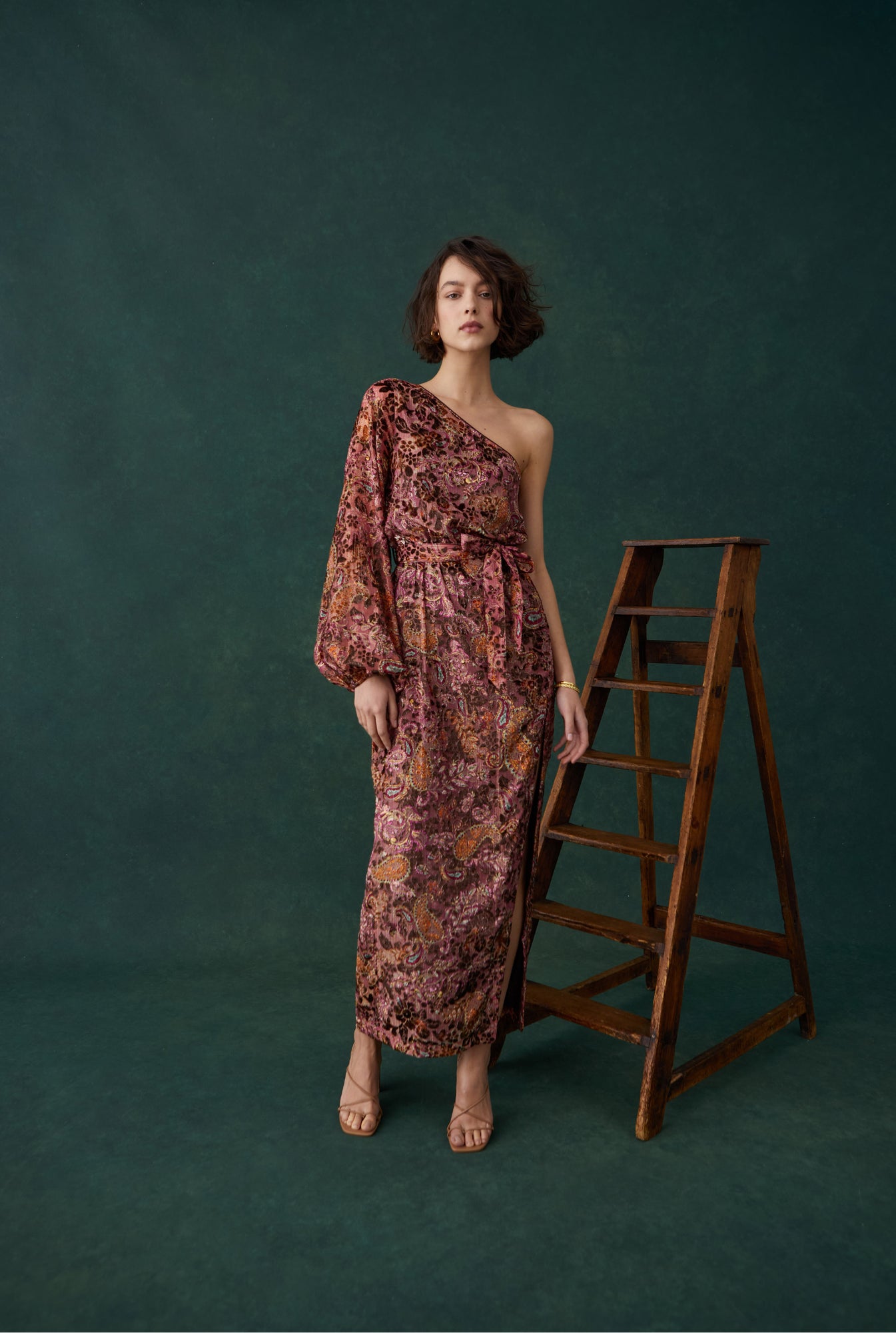 Hemant & Nandita | Vera Long Dress | Brown