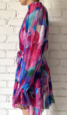 Hemant & Nandita | Vesa Keyhole Short Dress | Multicolor