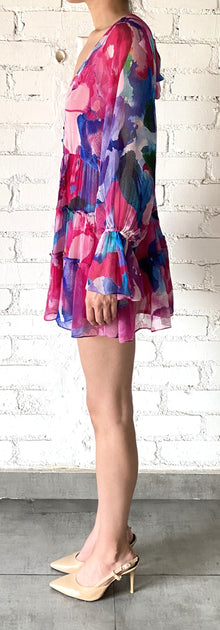 Hemant & Nandita | Vesa Loose Short Dress | Purple/Blue