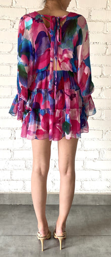 Hemant & Nandita | Vesa Loose Short Dress | Purple/Blue