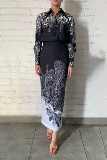 Long Skirt | Black/White