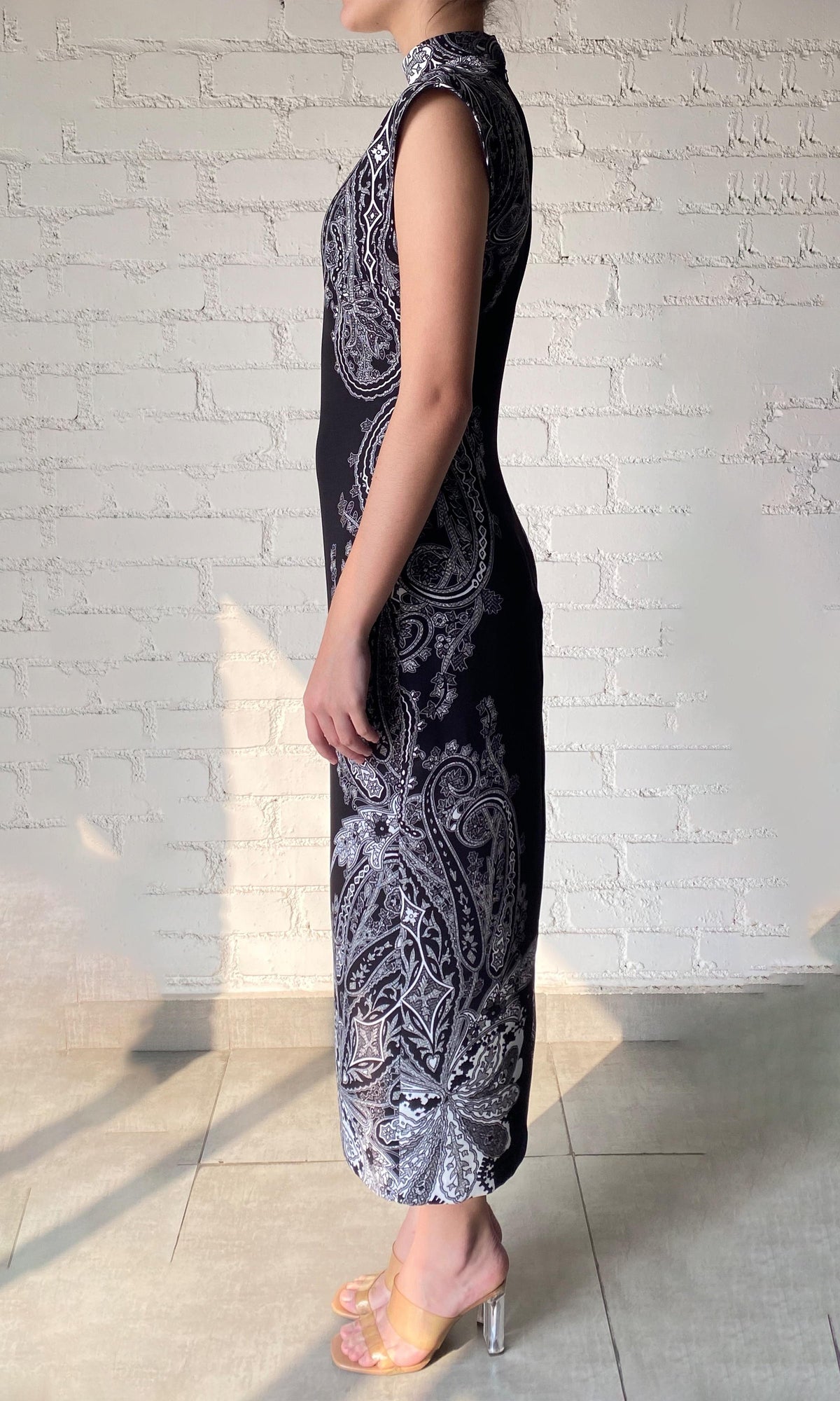 Womens | Viri Heavy Crepe Long Dress | FA24 | Black White