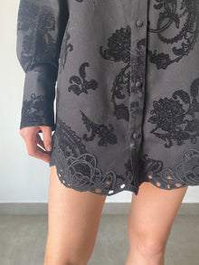 Hemant & Nandita | Zuhr Shirt Dress | Black