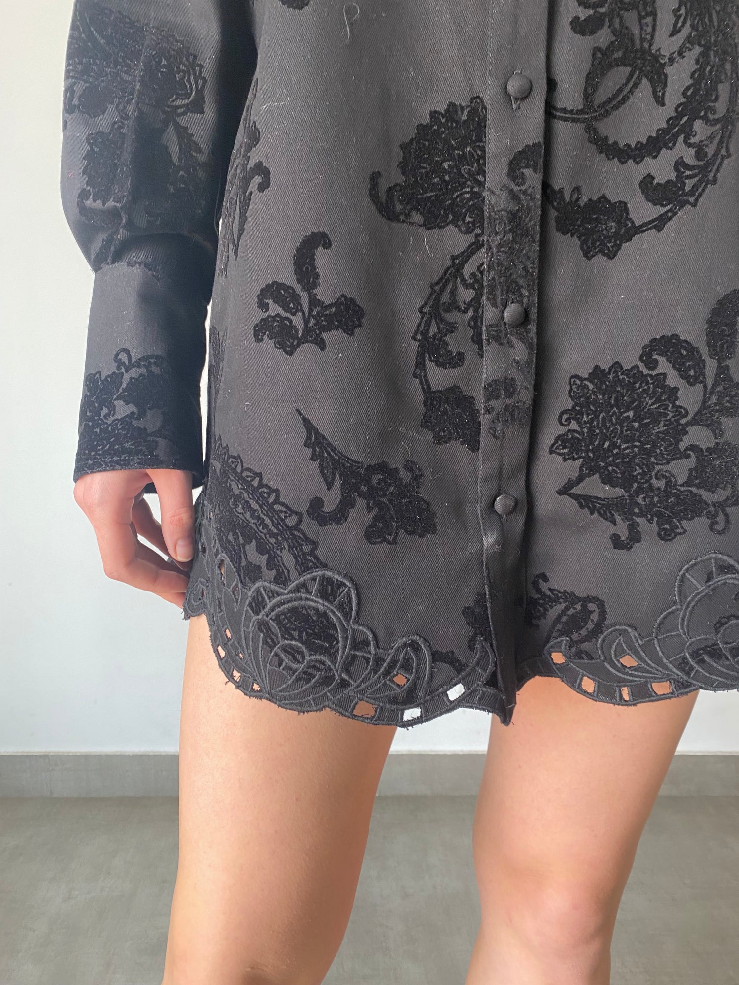 Hemant & Nandita | Zuhr Shirt Dress | Black