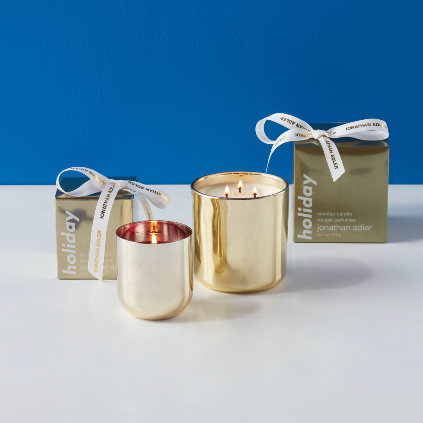 Pop Three-Wick Holiday Candle | Gold
