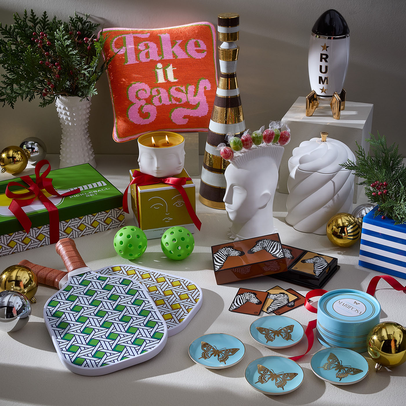 Zebras Lacquer Card Set - holiday gifts shot