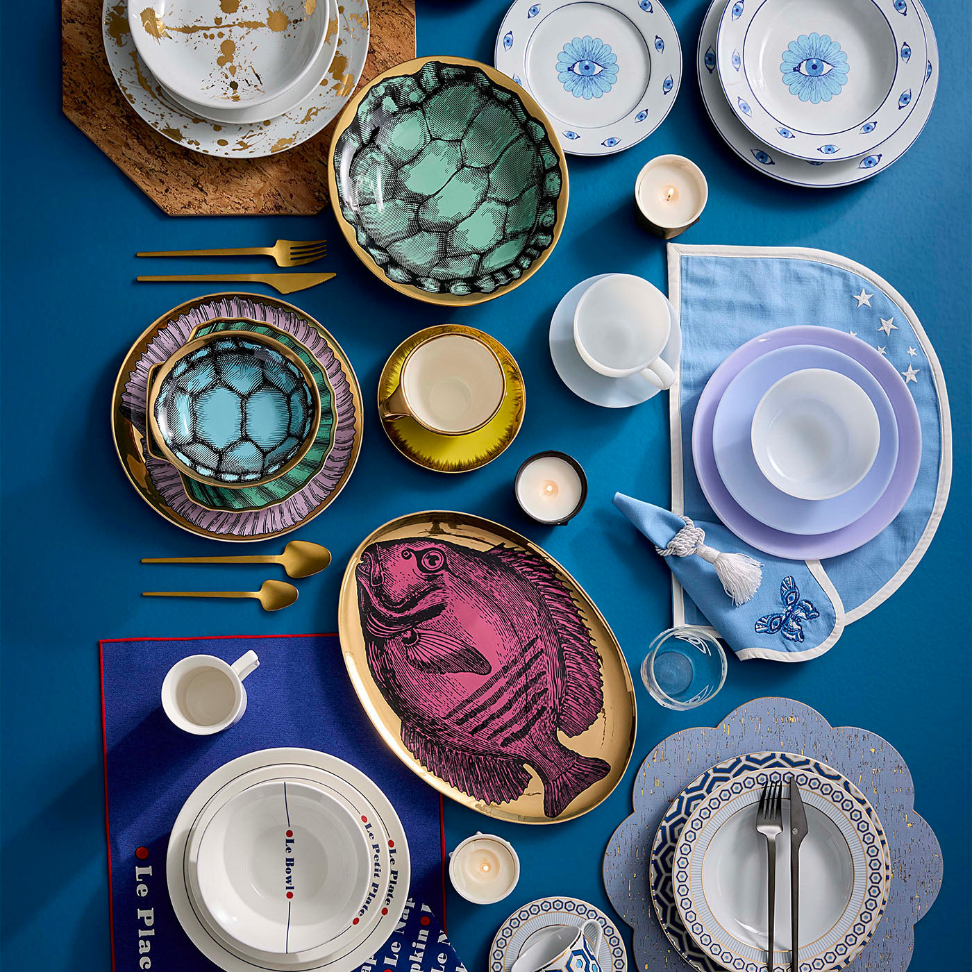 Sirena Serving Platter | Gold/Pink