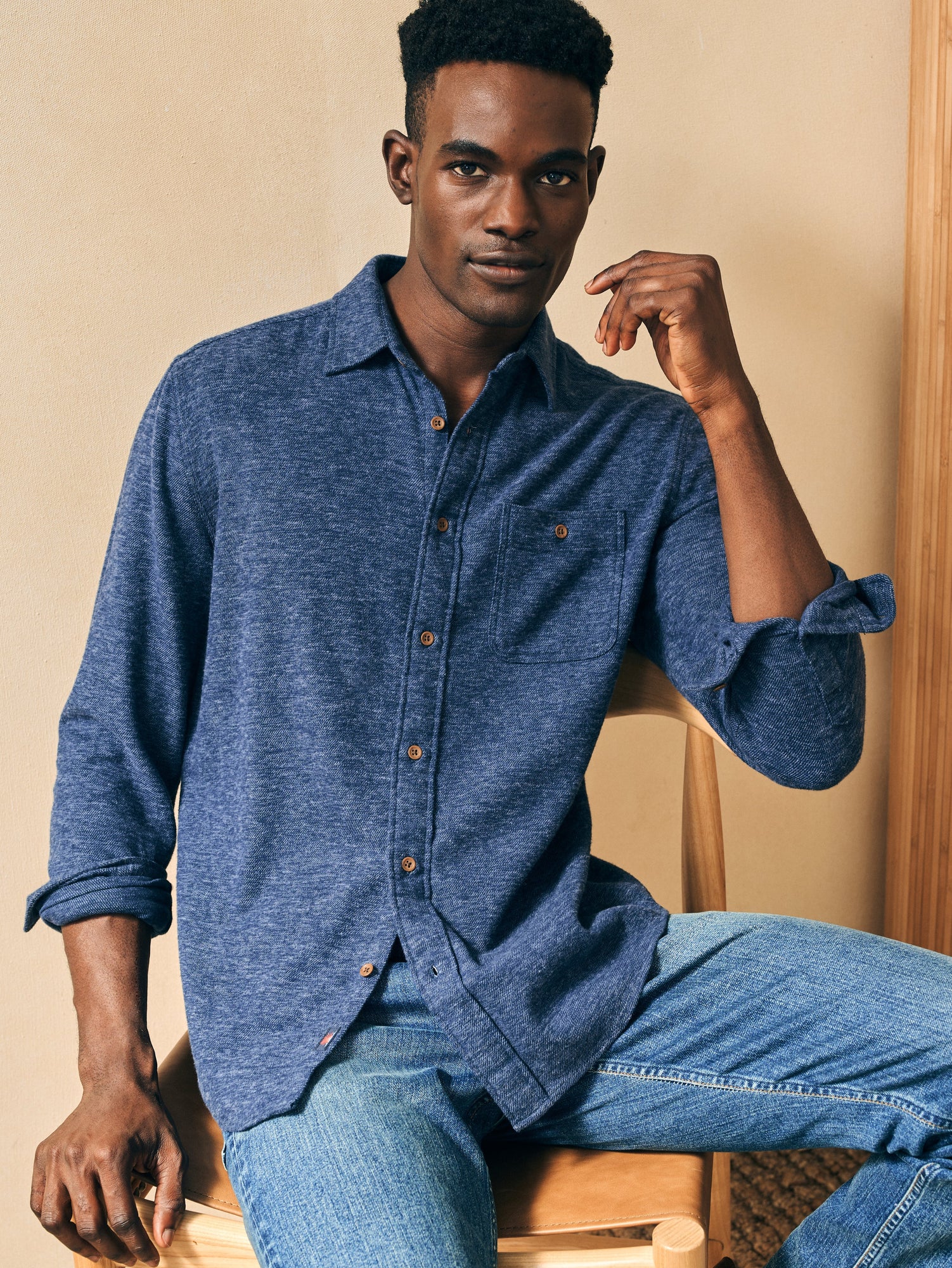 Mens | Super Brushed Flannel | Navy