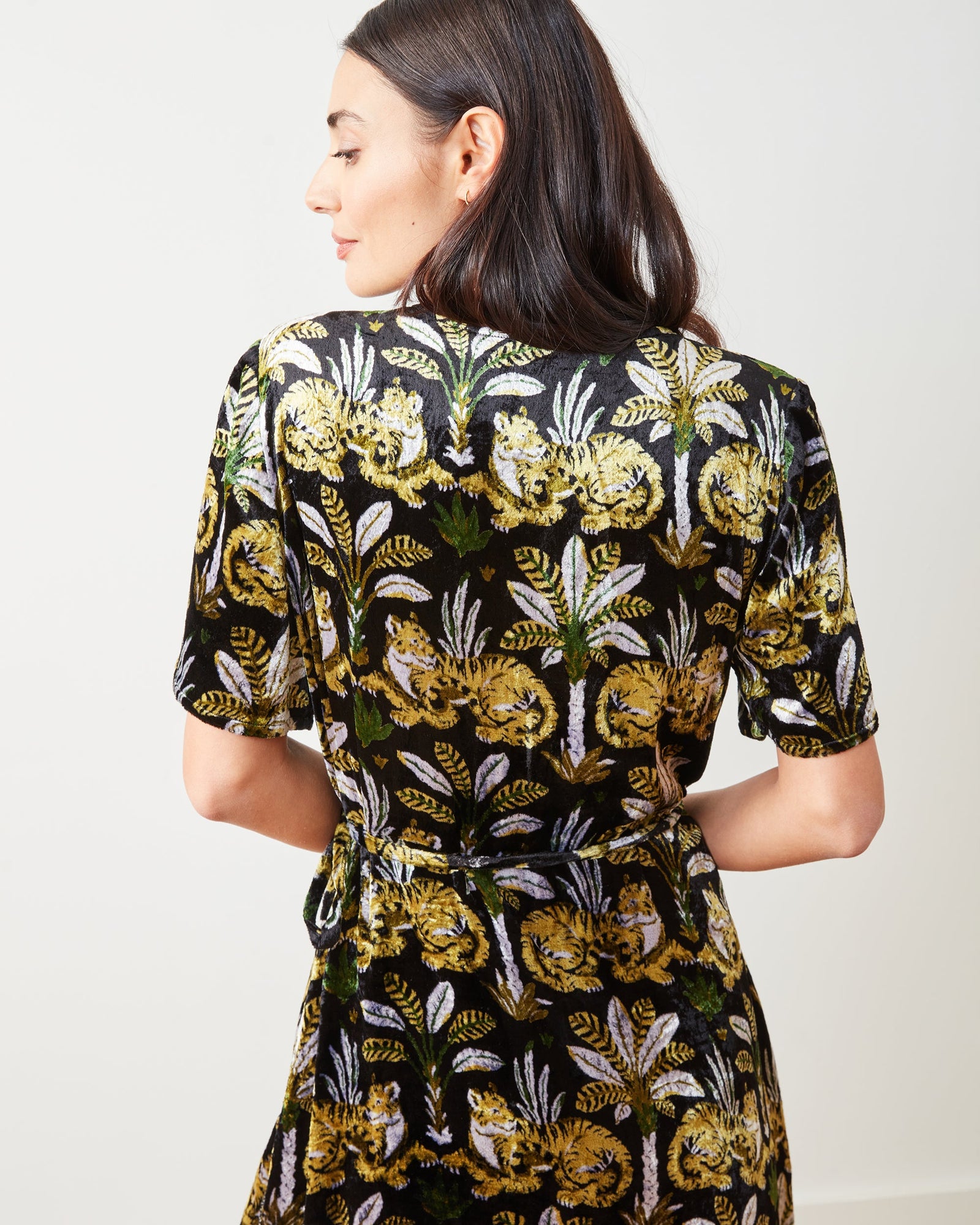 Willow Wrap Dress | Untamed Tiger (Black)