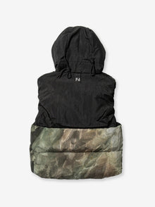 Man HOODED DOWN VEST - Rekall Tie - flat lay - back
