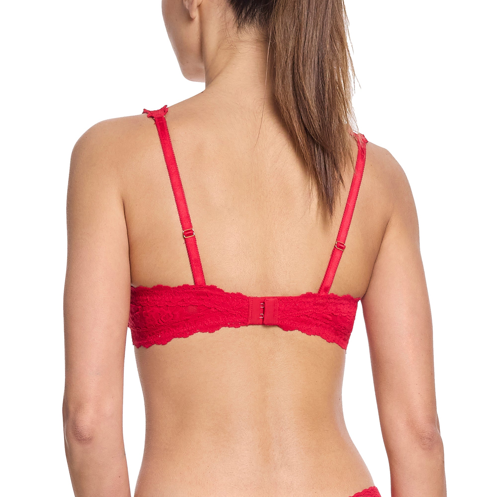 Signature Lace Balconette Bra | Red