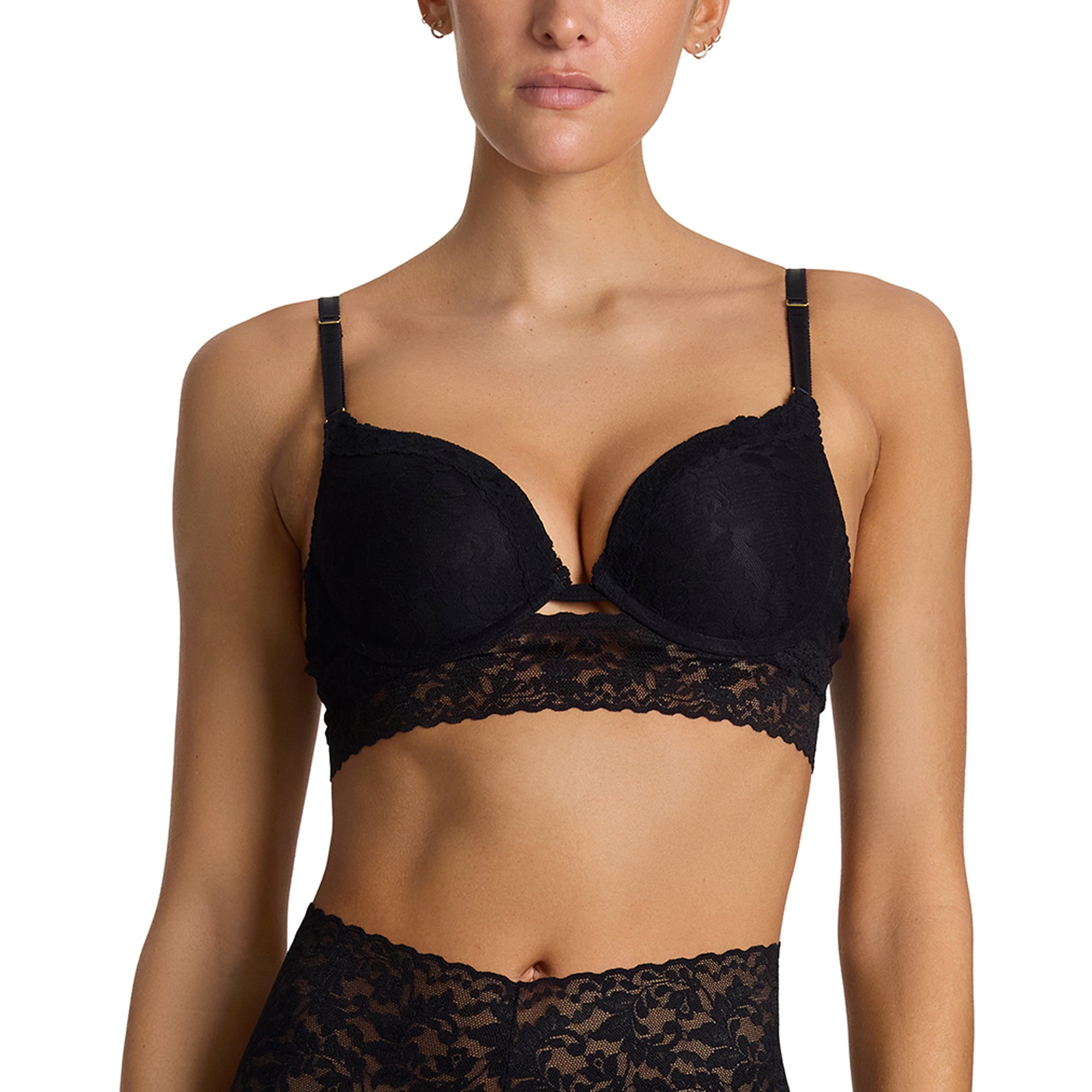 Sig Lace Plunge Push-Up | Black