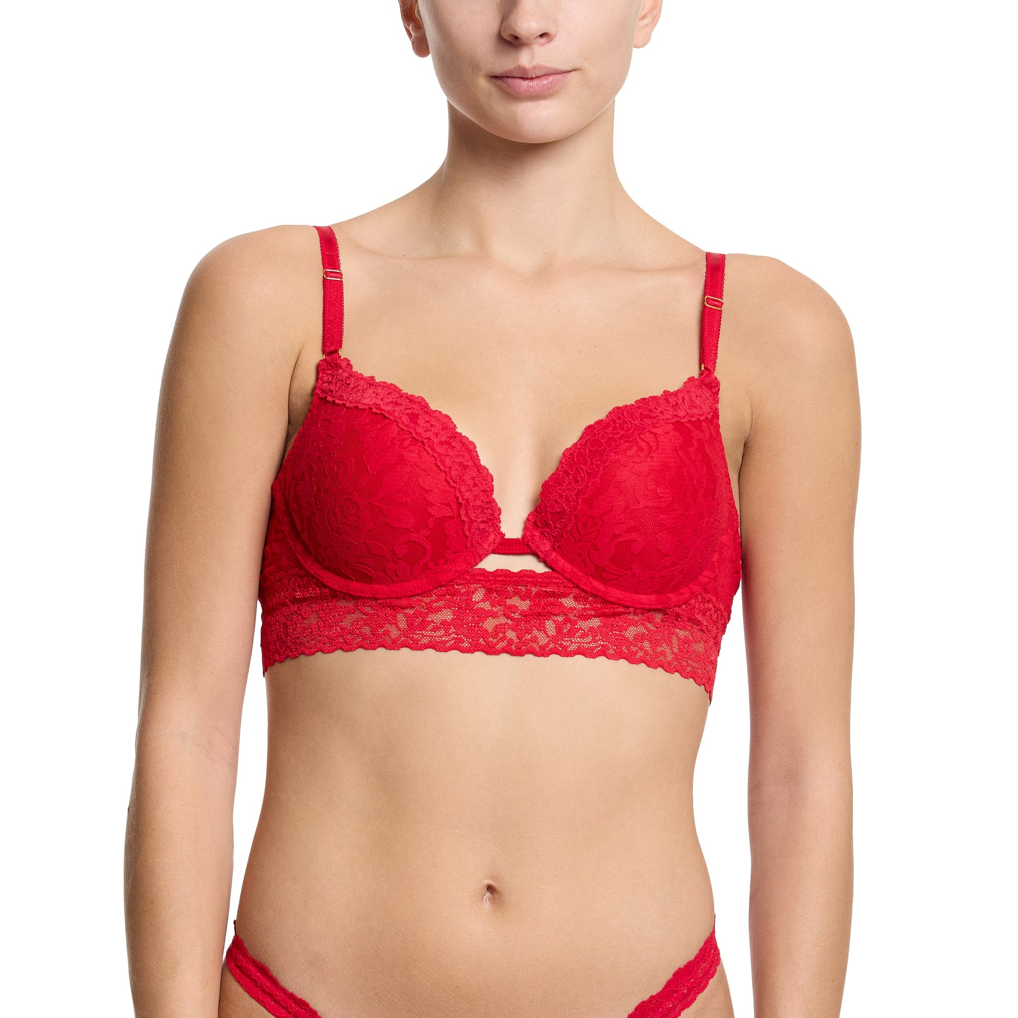 Signature Lace Plunge Push-Up | Red