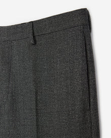 Prince Of Wales Wool Suit Trousers | Men | Grey Black