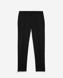 Zip Detail Wool Trousers | Men | Black