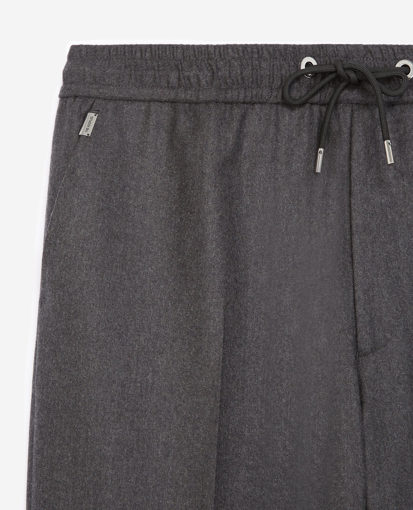 Gray Wool Pants With Elastic Band | Men | Dark Grey