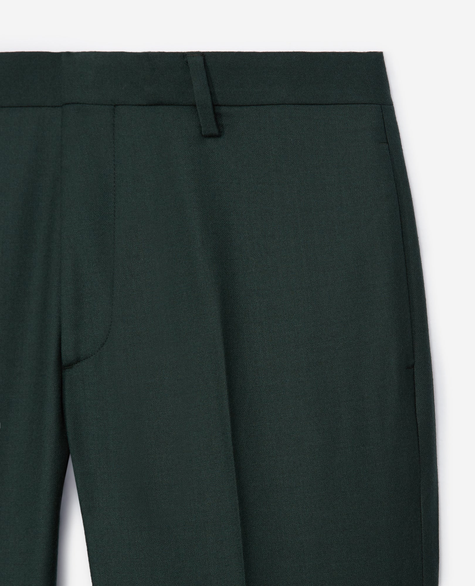 Fitted Dark Suit Pants In Wool | Men | Green