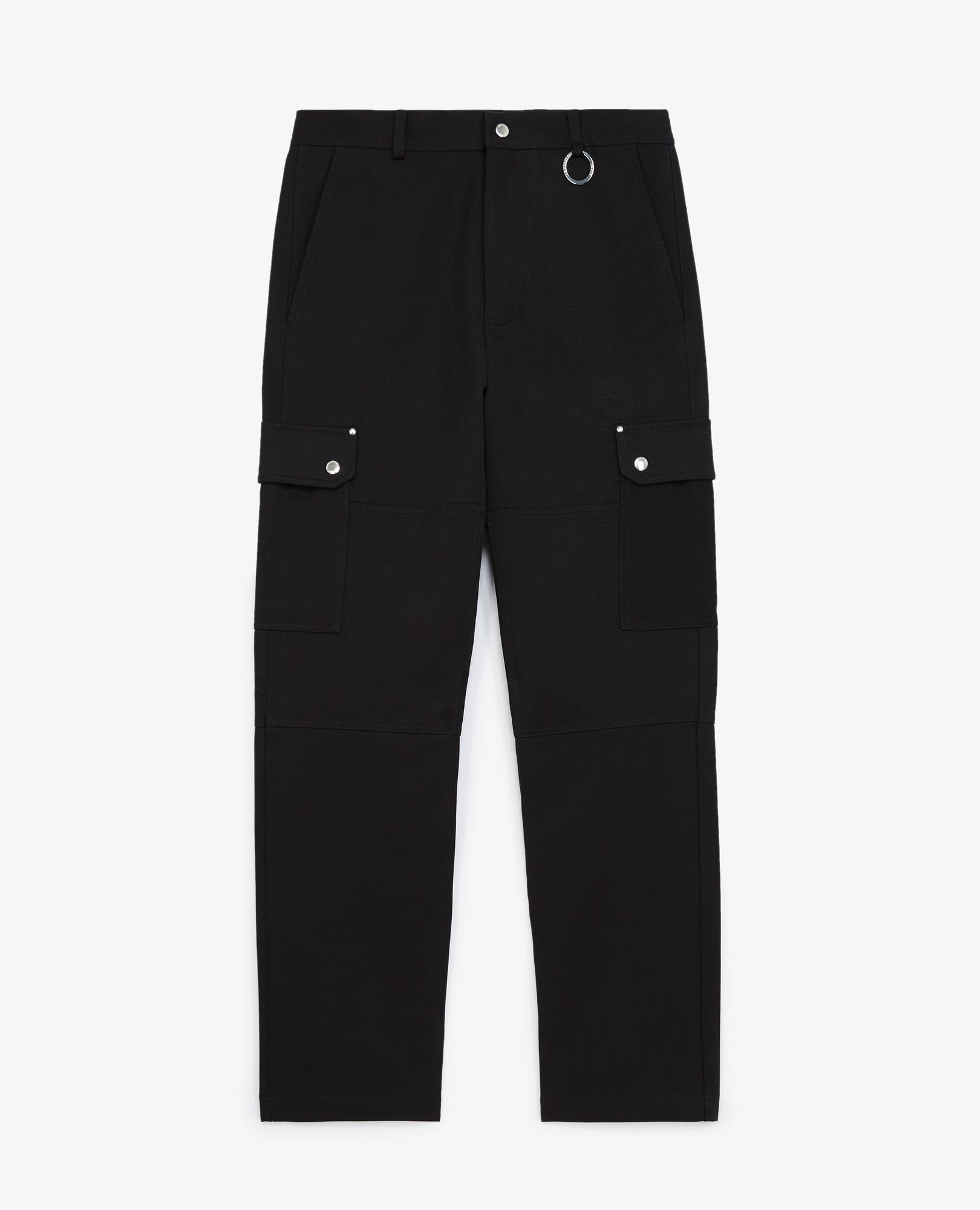 Cotton Twill Cargo Pants | Men | Black