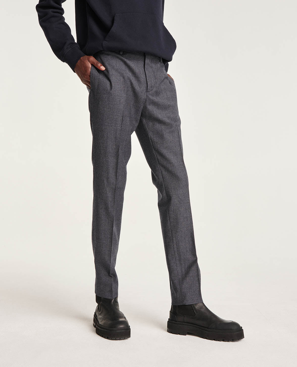 Slim-Fit Gray Suit Pants In Wool | Men | Grey