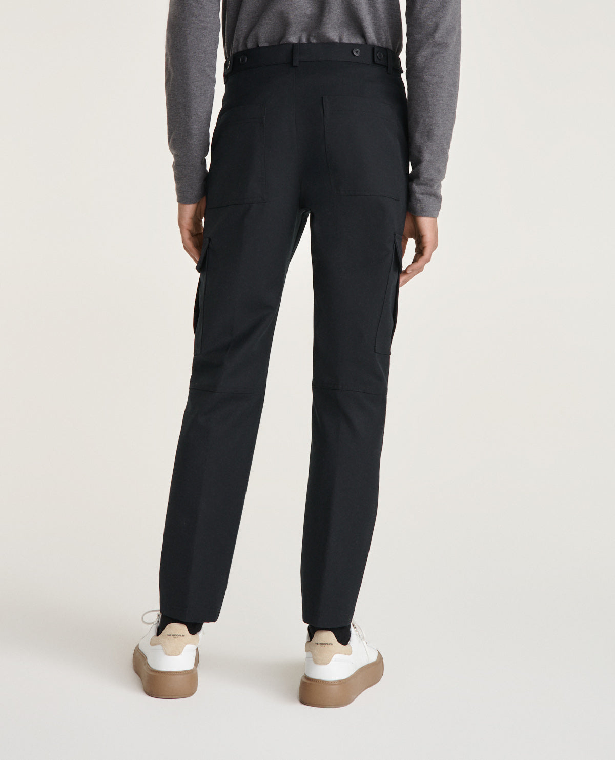 Wool Blend Cargo Pants | Men | Black