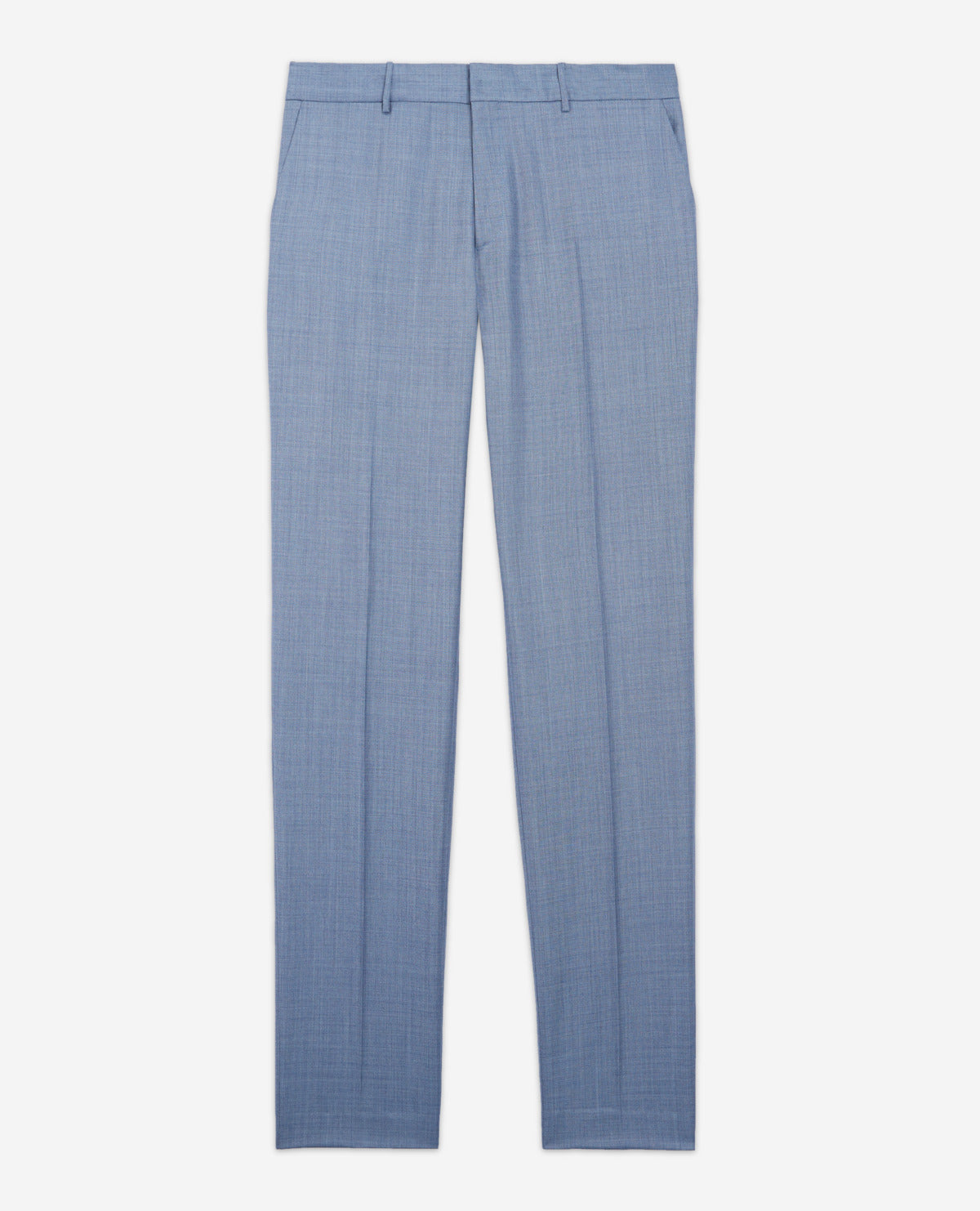 Fitted Light Blue Wool Suit Pants | Men | Sky