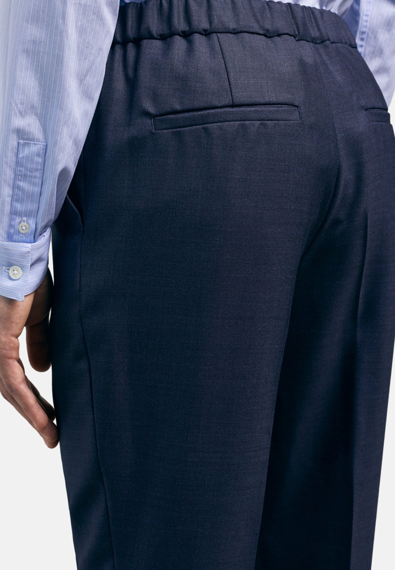 Wool Suit Pants | Men | Navy Blue