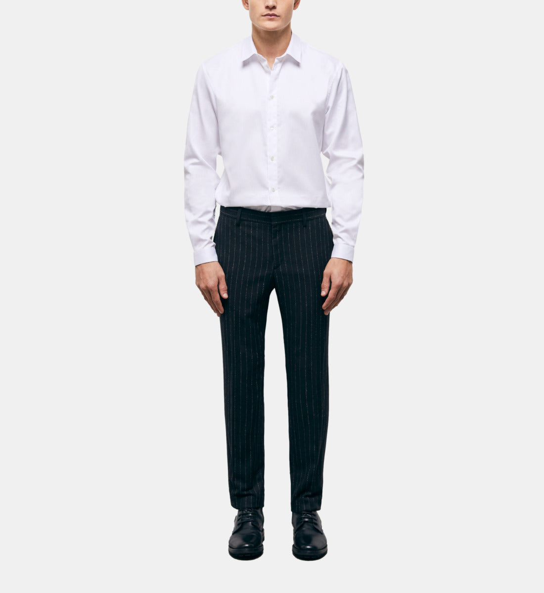 Striped Suit Pants | Men | Black x White