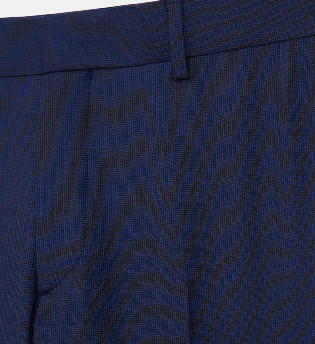 Wool Suit Pants With Check Motif | Men | Navy